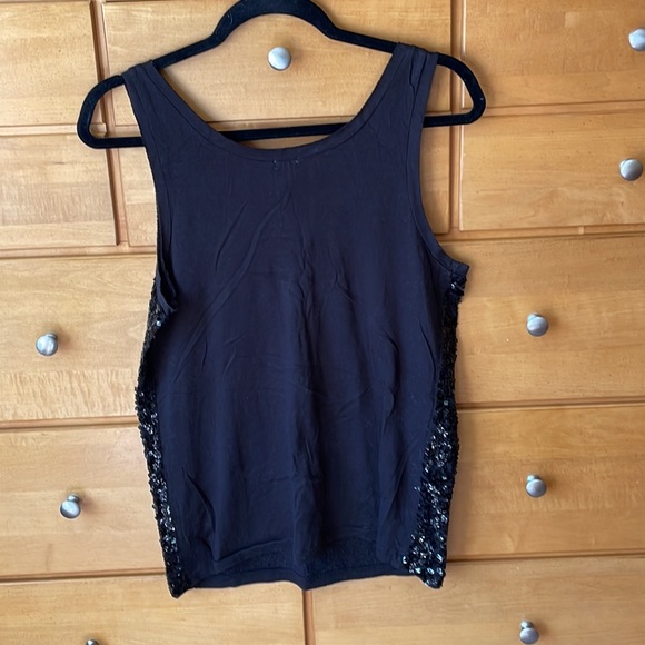 J.Crew tank top, black sequins, medium - Picture 2 of 2